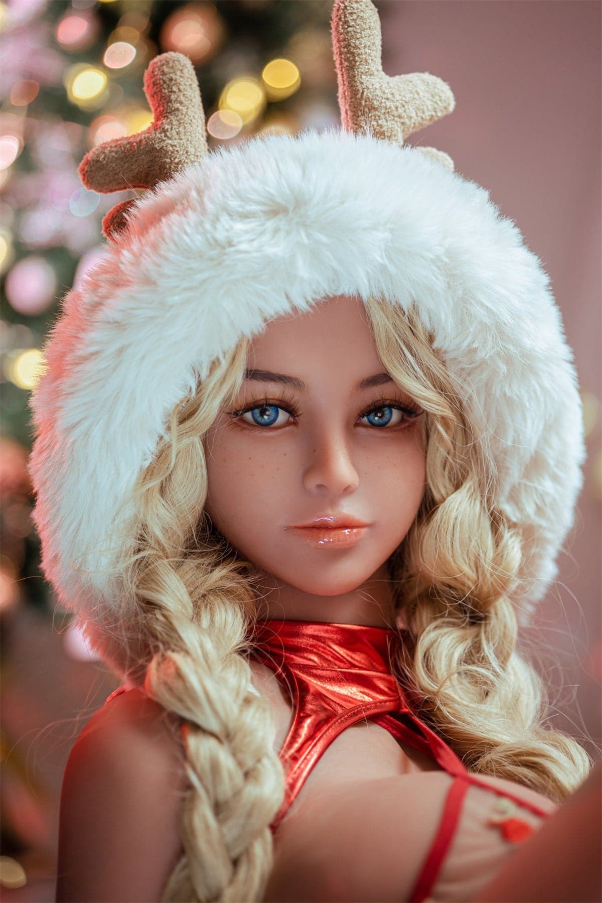 Aibei Doll 153公分/5英尺 Monaisha：帶有聖誕魅力的節日胖乎乎的愛娃娃