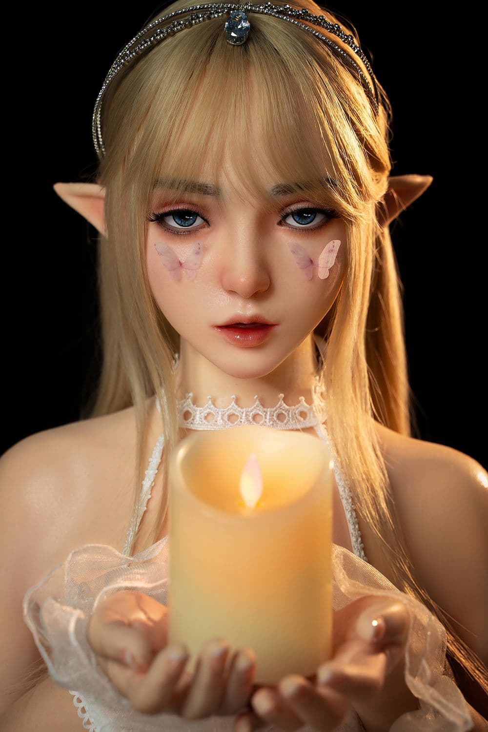 SY Doll 150cm/4ft9 平胸金髮精靈角色扮演逼真全矽膠性愛娃娃 - Joy 評論